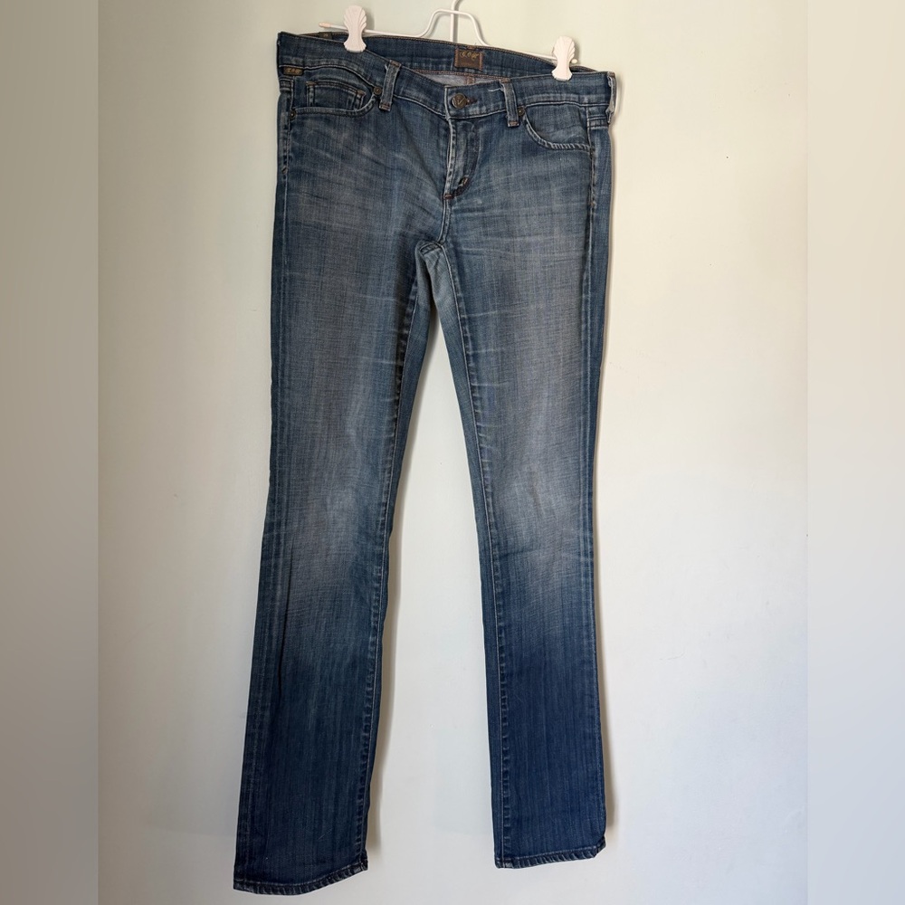 Citizens of Humanity Ava Low Rise Straight Leg Jeans Y2K Button Fly 32" Inseam